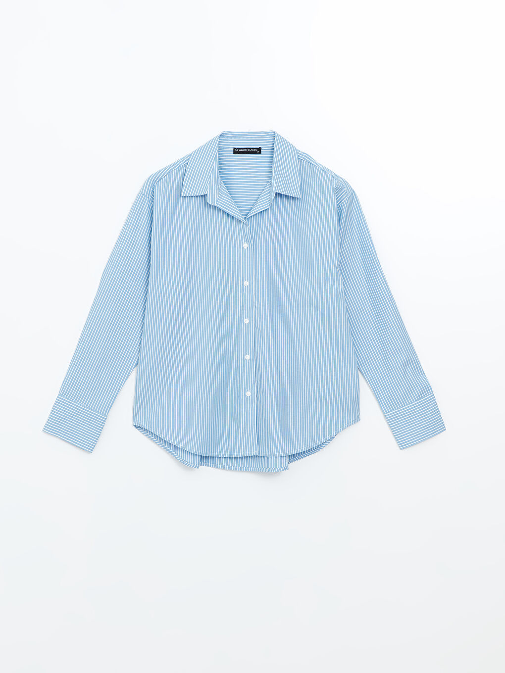 LCWAIKIKI Classic Striped Poplin Women's Shirt -W4HN13Z8-LEN