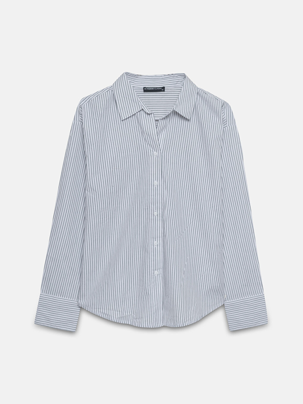 LCWAIKIKI Classic Striped Poplin Women's Shirt -W4HN13Z8-LEG