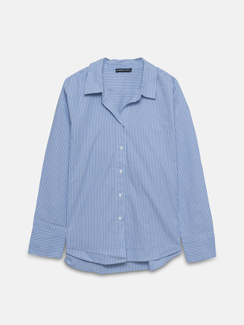 LCWAIKIKI Classic Striped Poplin Women's Shirt -W4HN13Z8-LEN