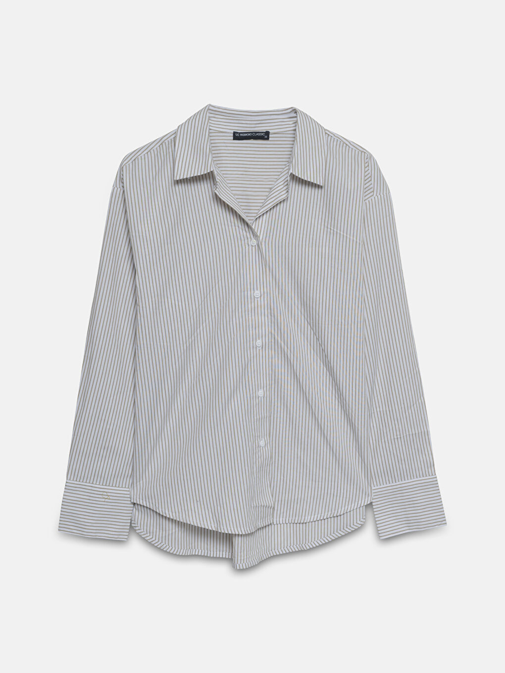 LCWAIKIKI Classic Striped Poplin Women's Shirt -W4HN13Z8-LFT