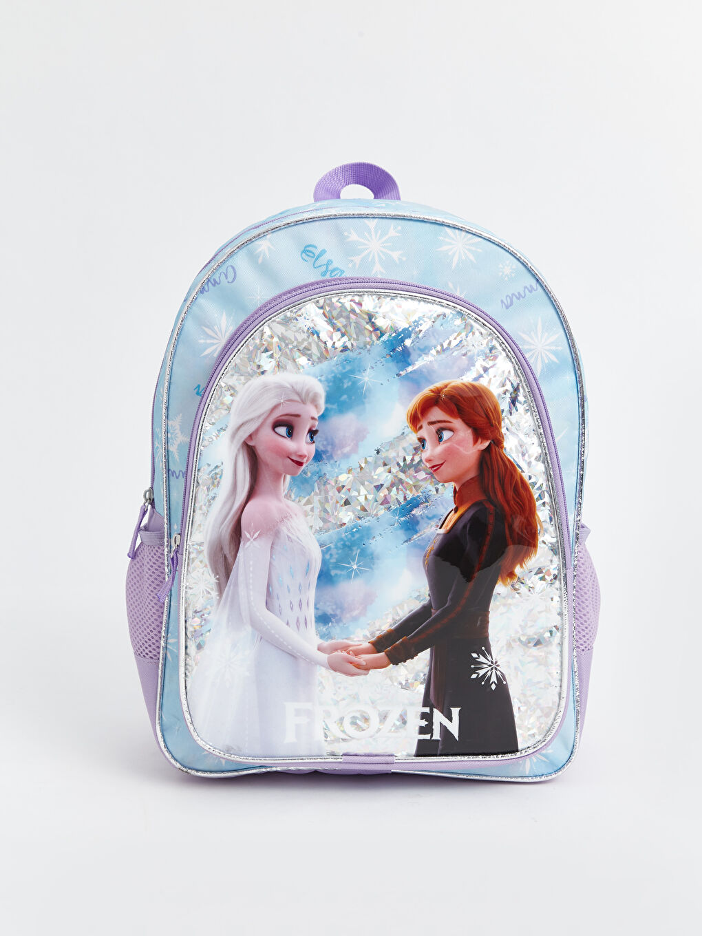 LCW ACCESSORIES Mavi Baskılı Frozen Baskılı Kız Çocuk Okul Çantası