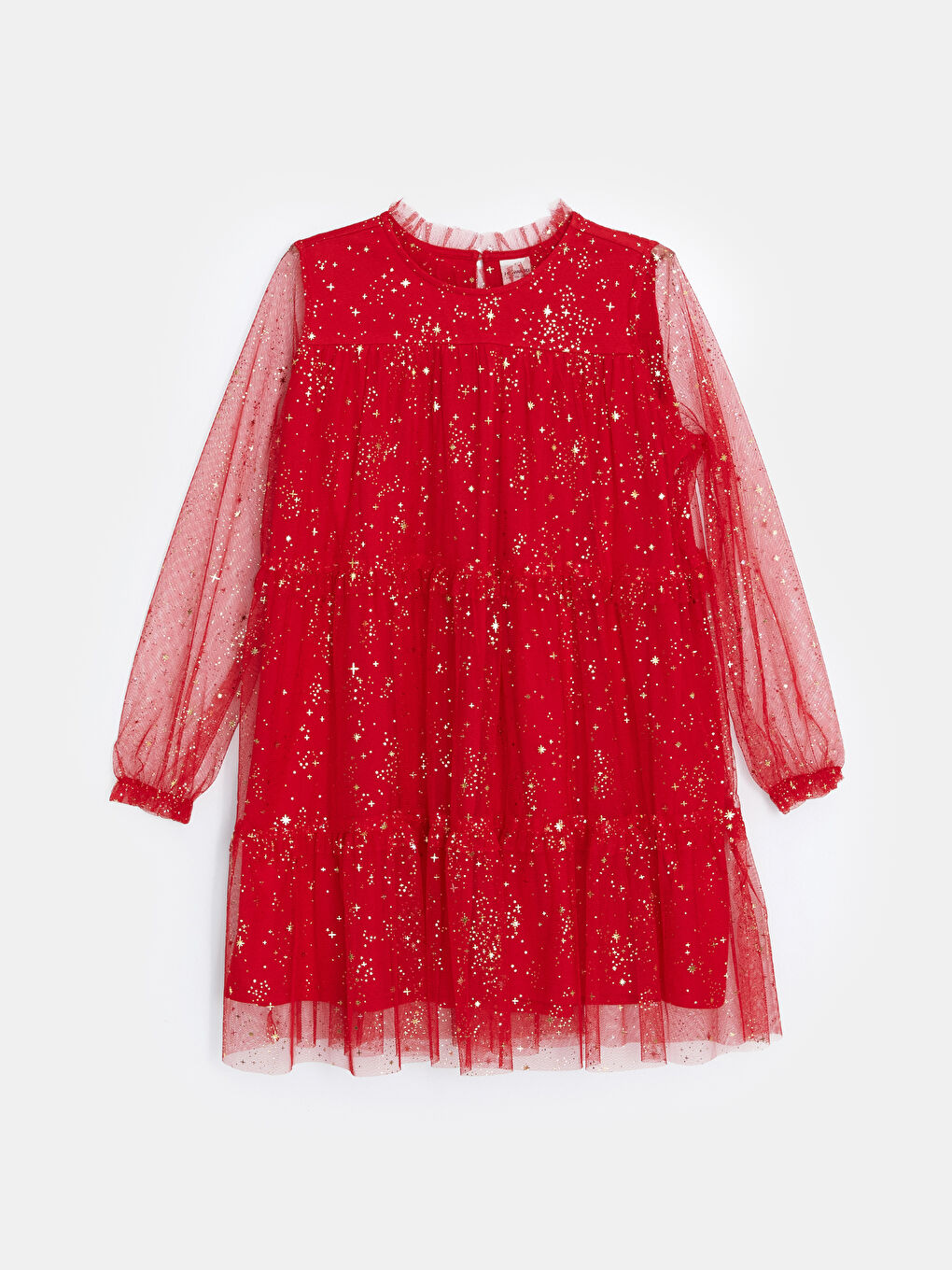 Crew Neck Sparkly Girls' Dress -W4HN21Z4-LTQ