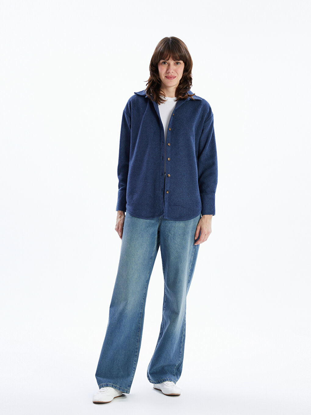 Oversize Women's Flannel Shirt Jacket-1