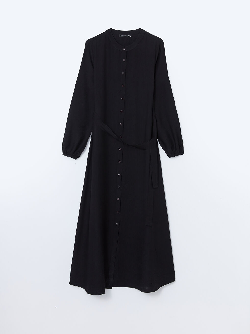 Crew Neck Women's Shirt Dress-4