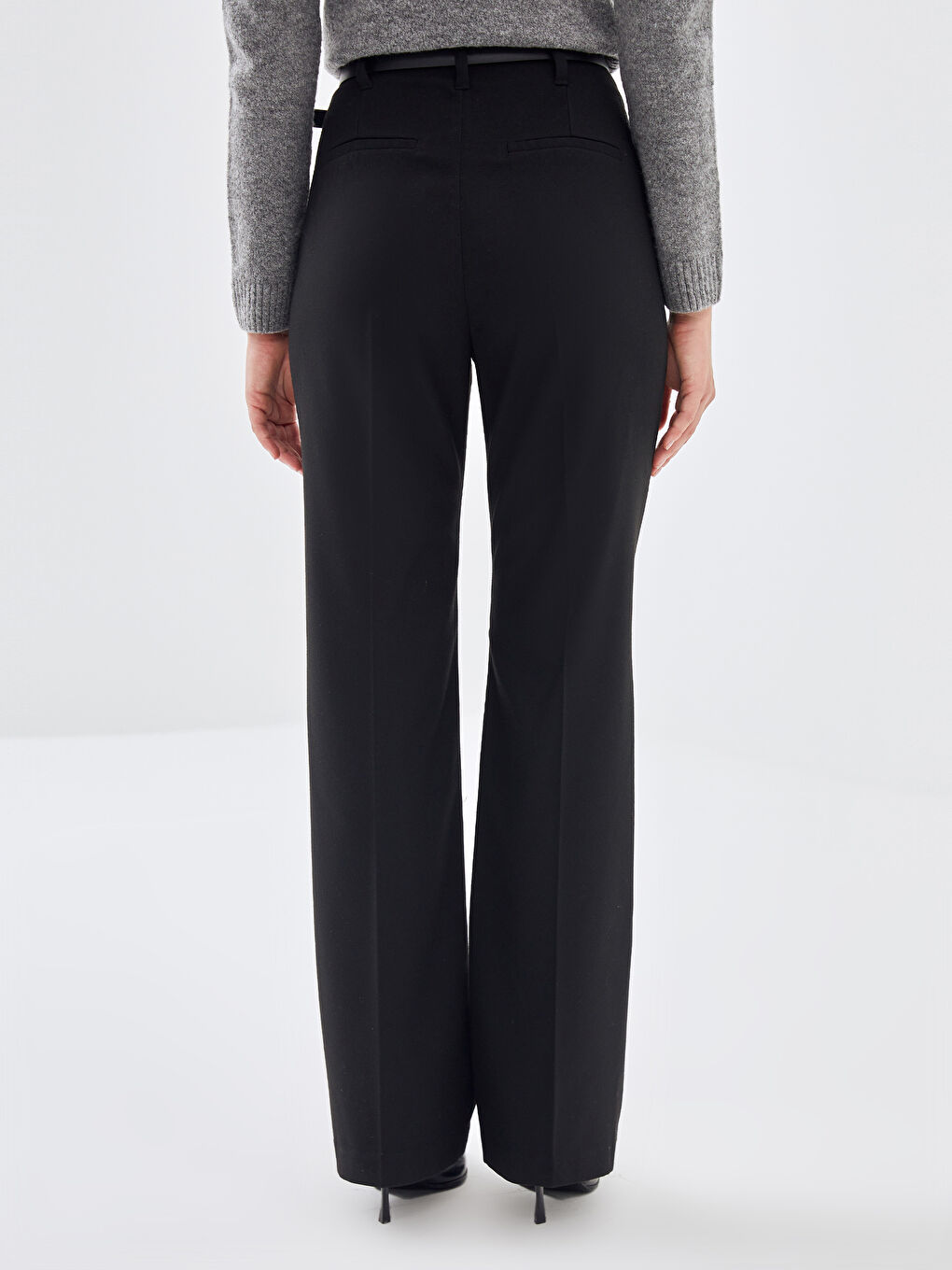 LCW Vision Belted Flared Women's Trousers -W4HO08Z8-CVL