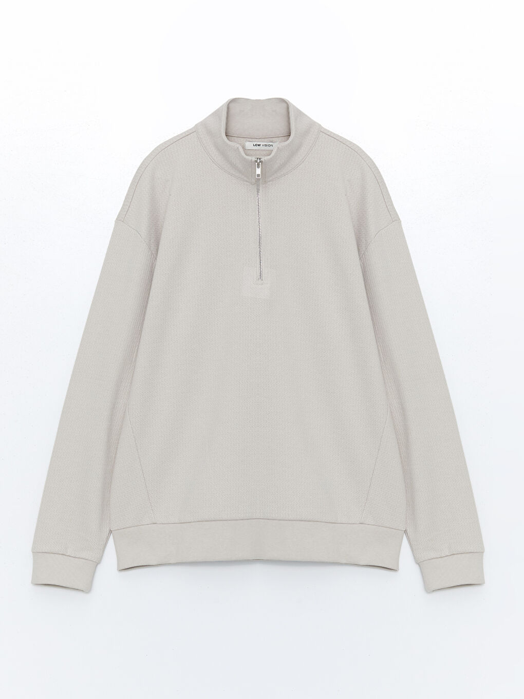 LCW Vision Zippered Funnel Neck Long Sleeve Men's Sweatshirt -W4HP48Z8-J0B