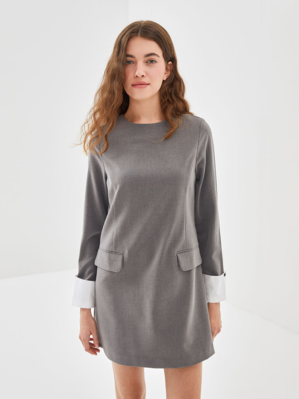 Crew Neck Women's Dress-1