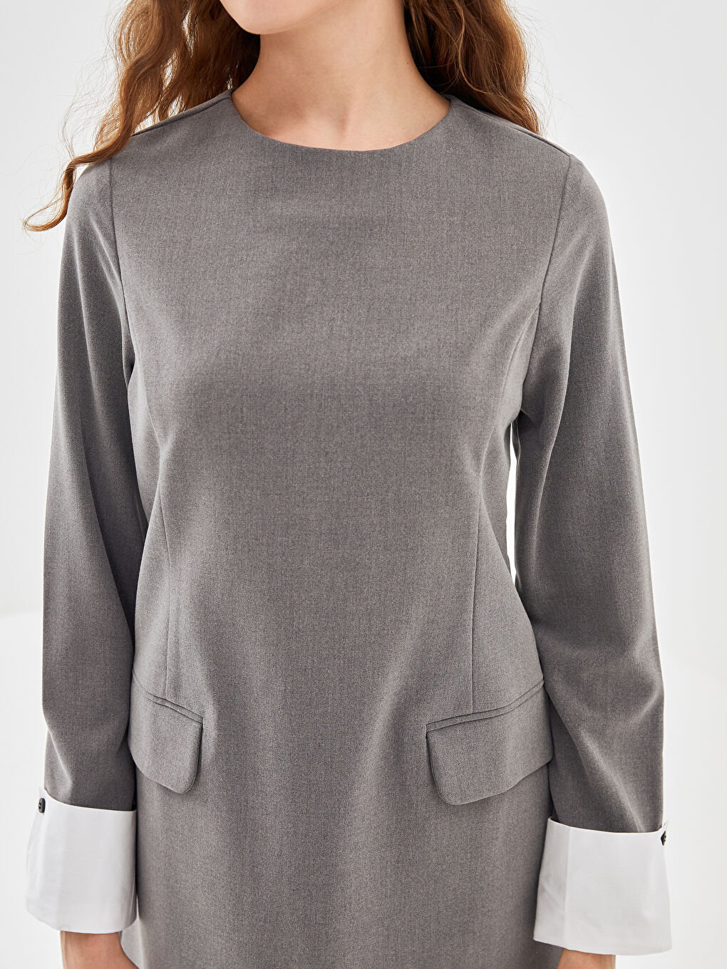 Crew Neck Women's Dress-2