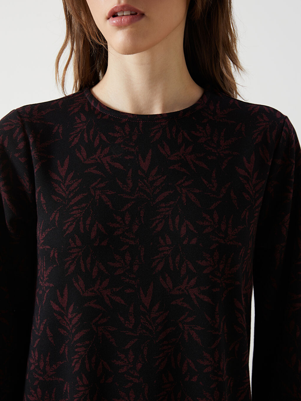 Robe à motifs à col rond pour Femmes-2