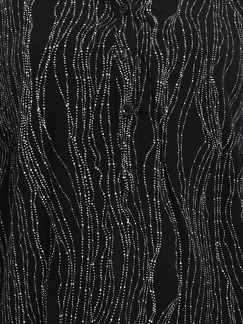 Notch Neck Patterned Women's Blouse-2