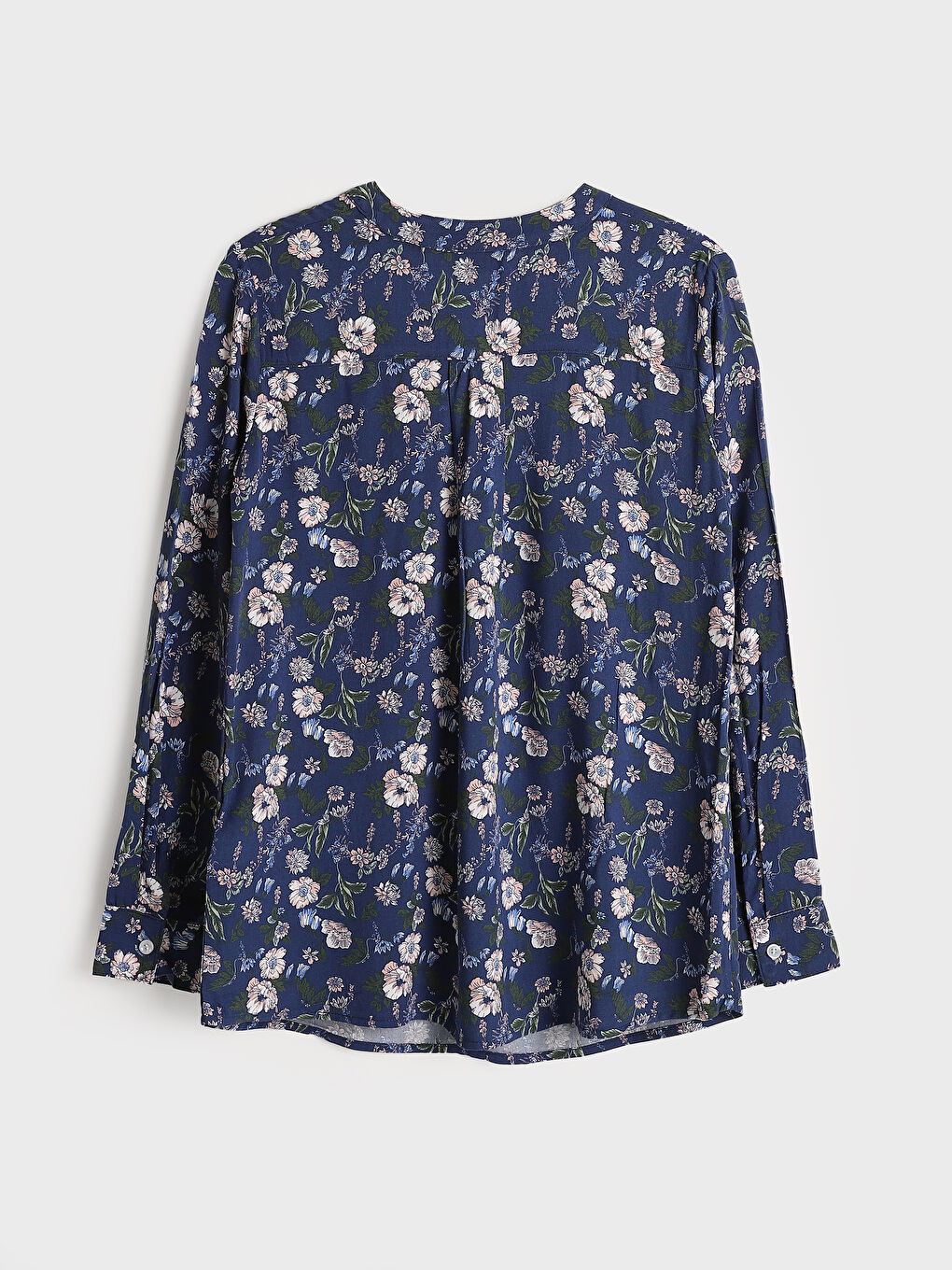 Notch Neck Floral Women's Blouse-1