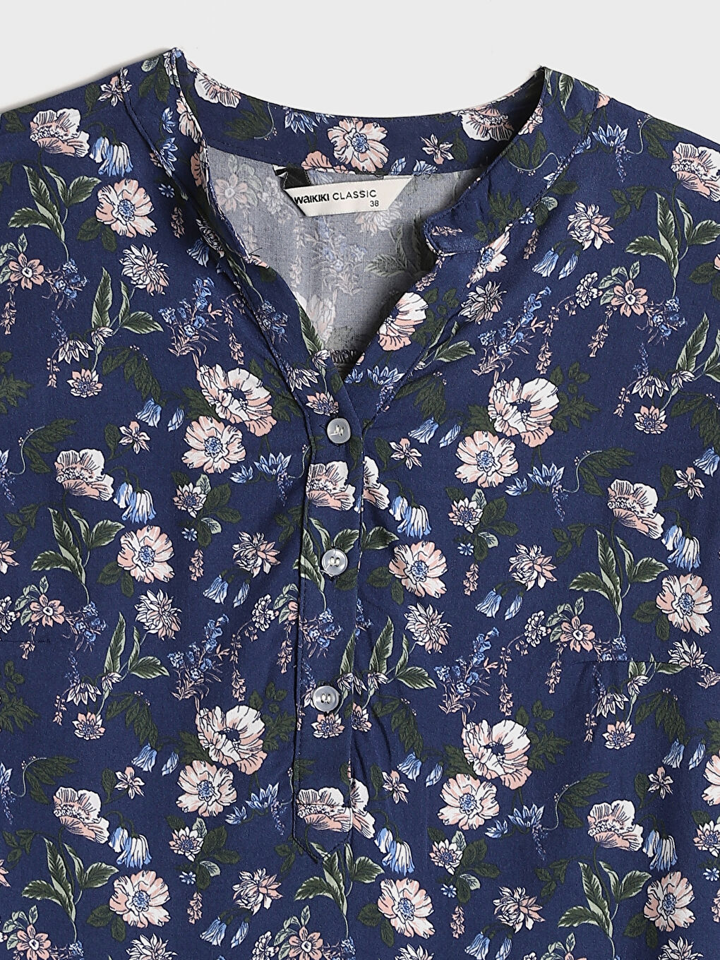 Notch Neck Floral Women's Blouse-2