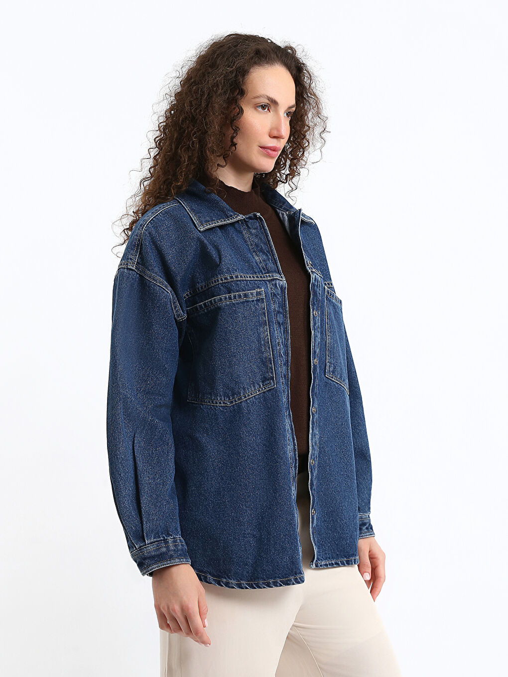 Oversize Women's Denim Jacket-3
