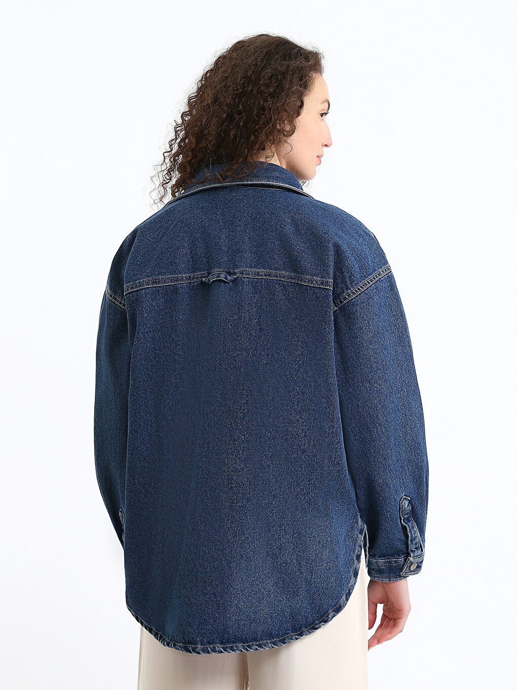 Oversize Women's Denim Jacket-4
