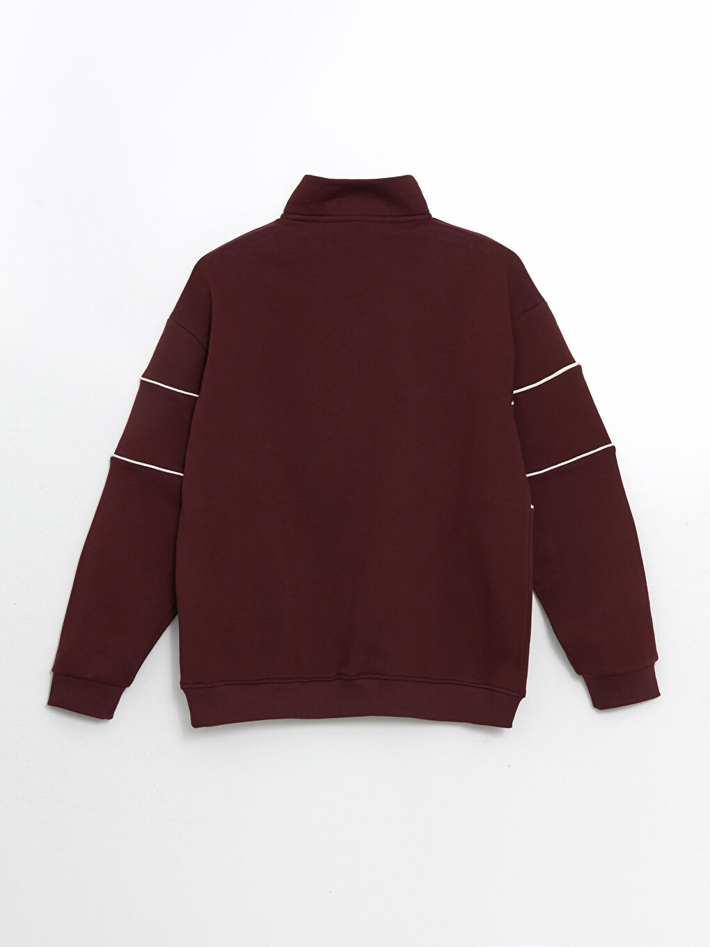 XSIDE Bordo Dik Yaka Uzun Kollu Baskılı Erkek Sweatshirt - 5