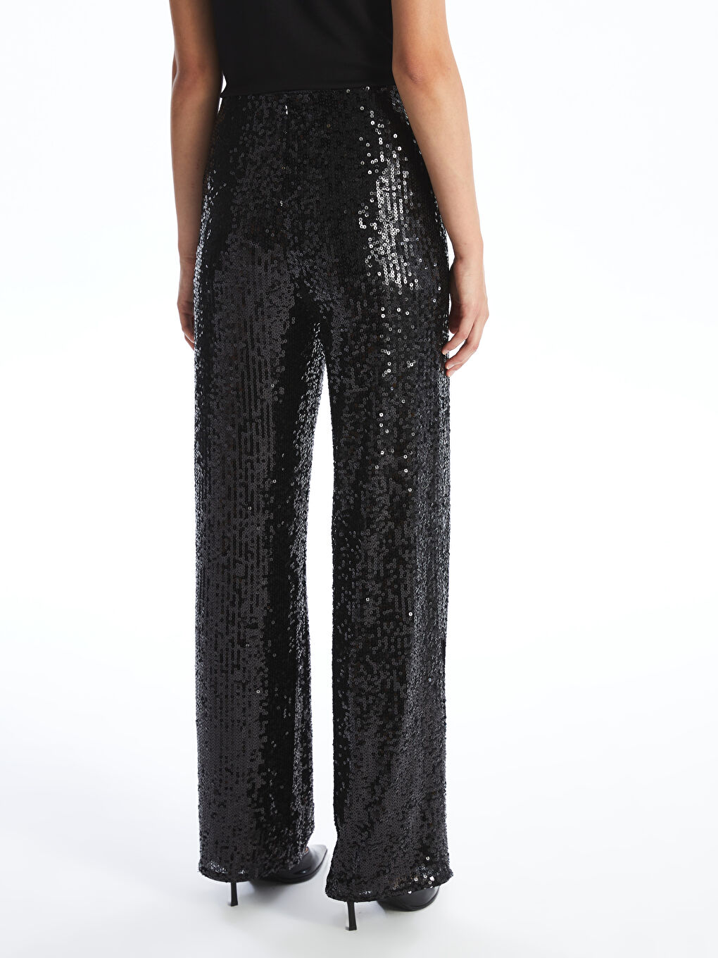 LCW Vision Standard Fit Sequined Women's Trousers -W4HQ20Z8-CVL
