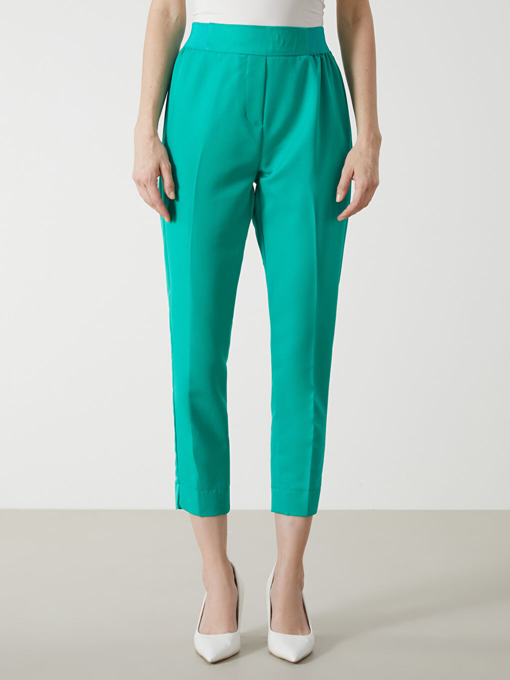Elasticated Waist Women's Trousers -W4HQ35Z8-GTE