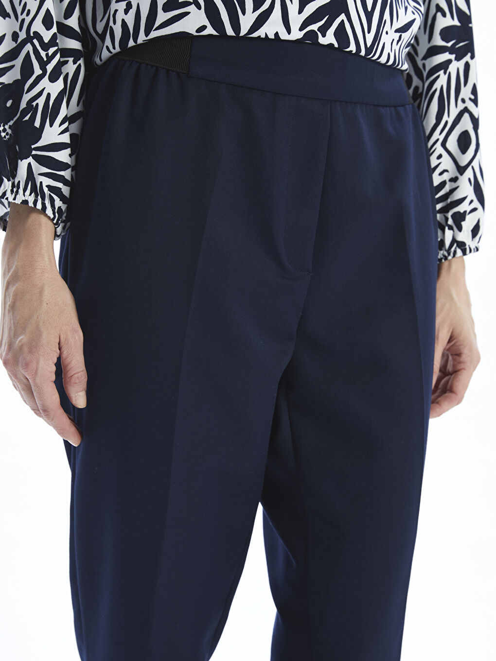 Elasticated Waist Women's Trousers -W4HQ35Z8-HSA