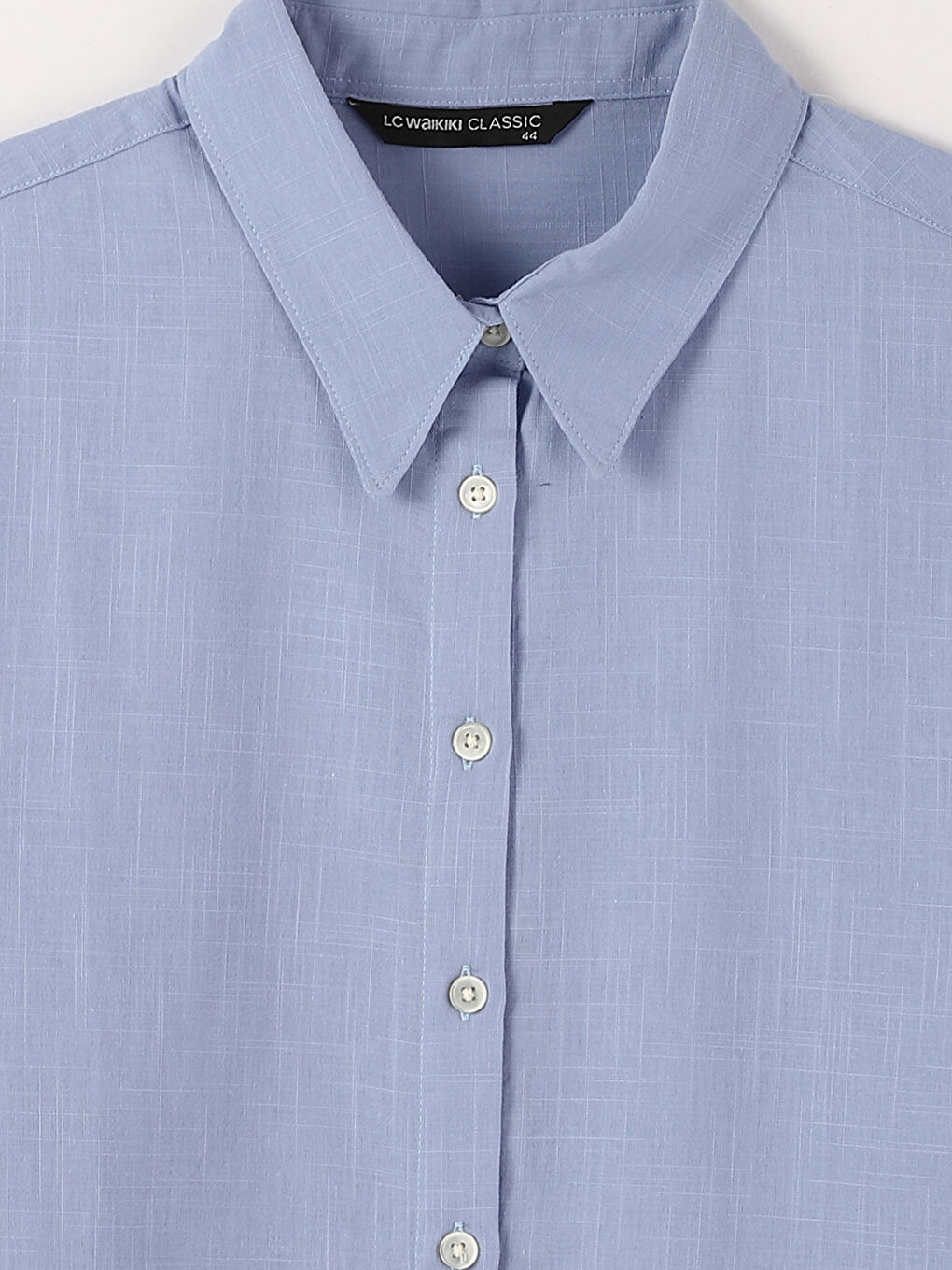 Tunique Chemise Dobby à Manches Longues Uni pour Femmes-8