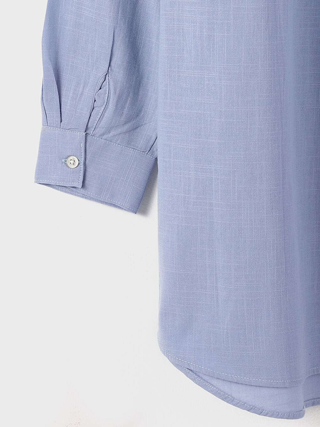 Tunique Chemise Dobby à Manches Longues Uni pour Femmes-9