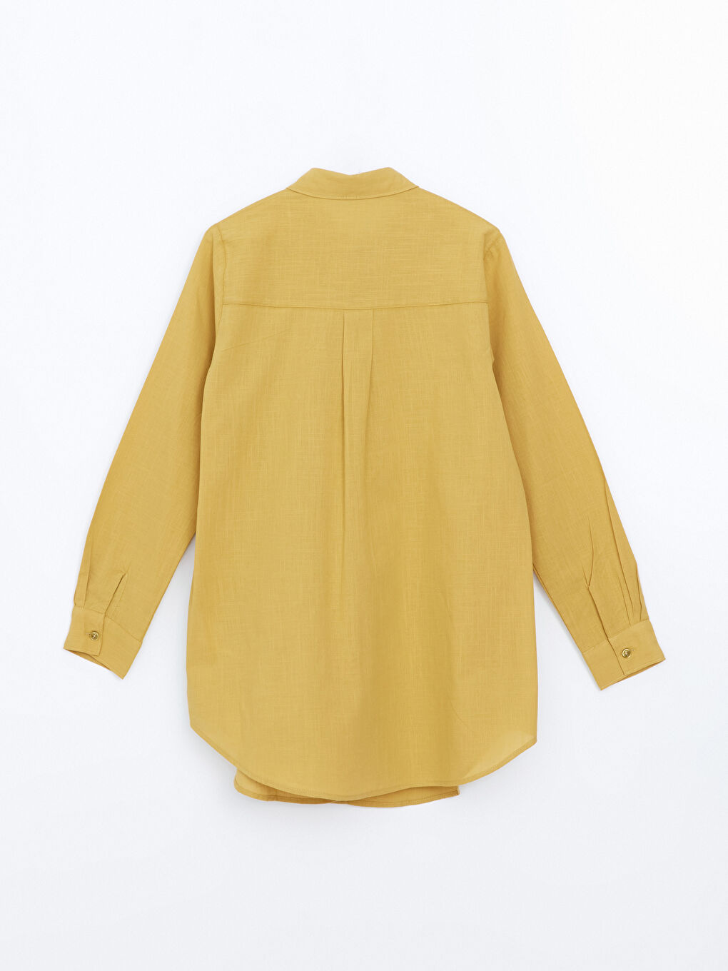 LCWAIKIKI Classic Plain Long Sleeve Dobby Women's Shirt Tunic -W4HQ41Z8-GLE