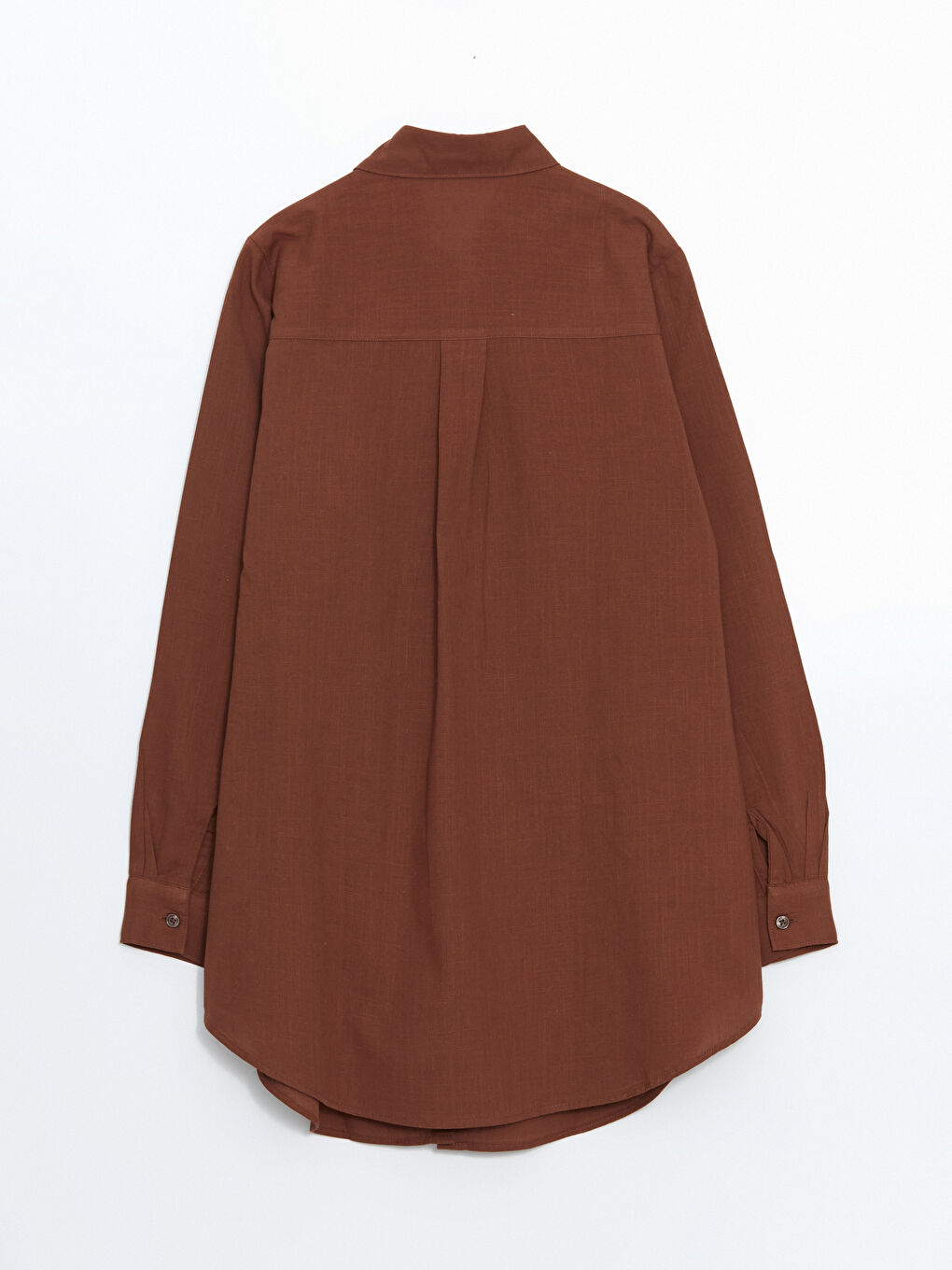 Plain Long Sleeve Dobby Women's Shirt Tunic -W4HQ41Z8-HGE