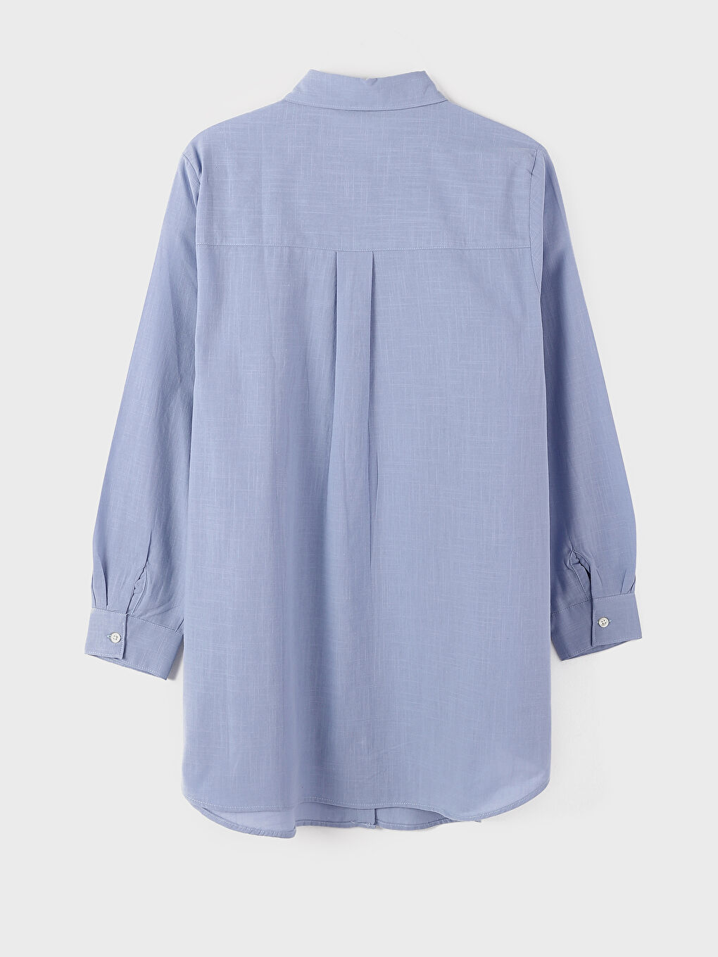 Tunique Chemise Dobby à Manches Longues Uni pour Femmes-6