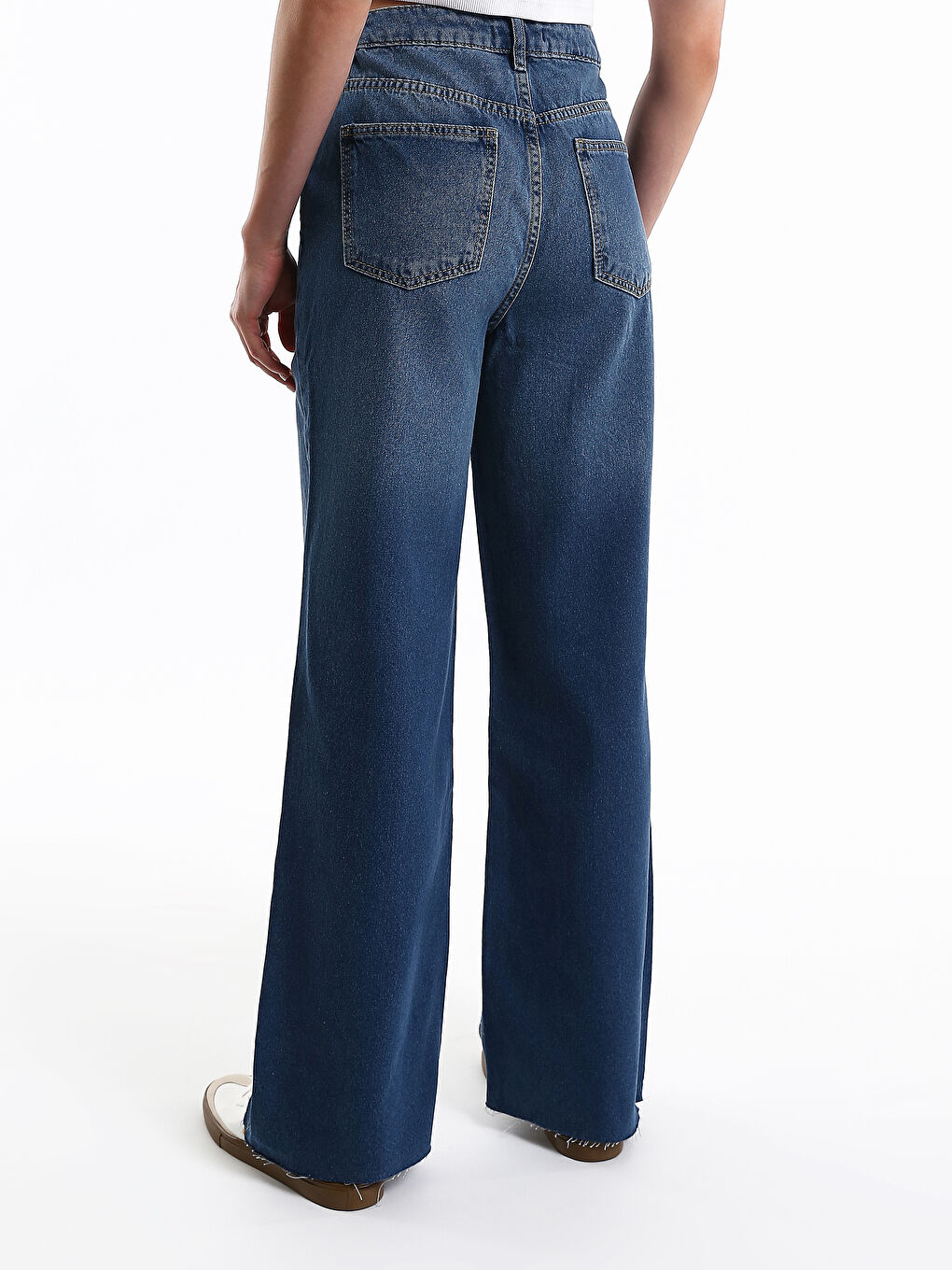 Jean Jambe Large pour Femmes-4