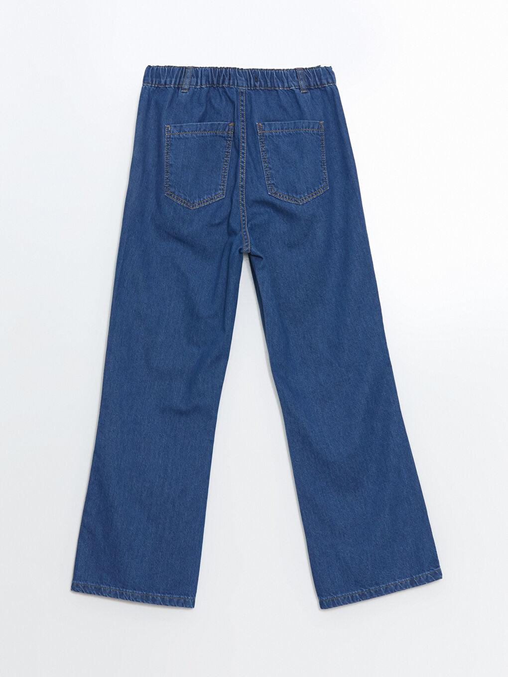 Elasticated Waist Straight Fit Women's Jeans -W4HQ47Z8-H45