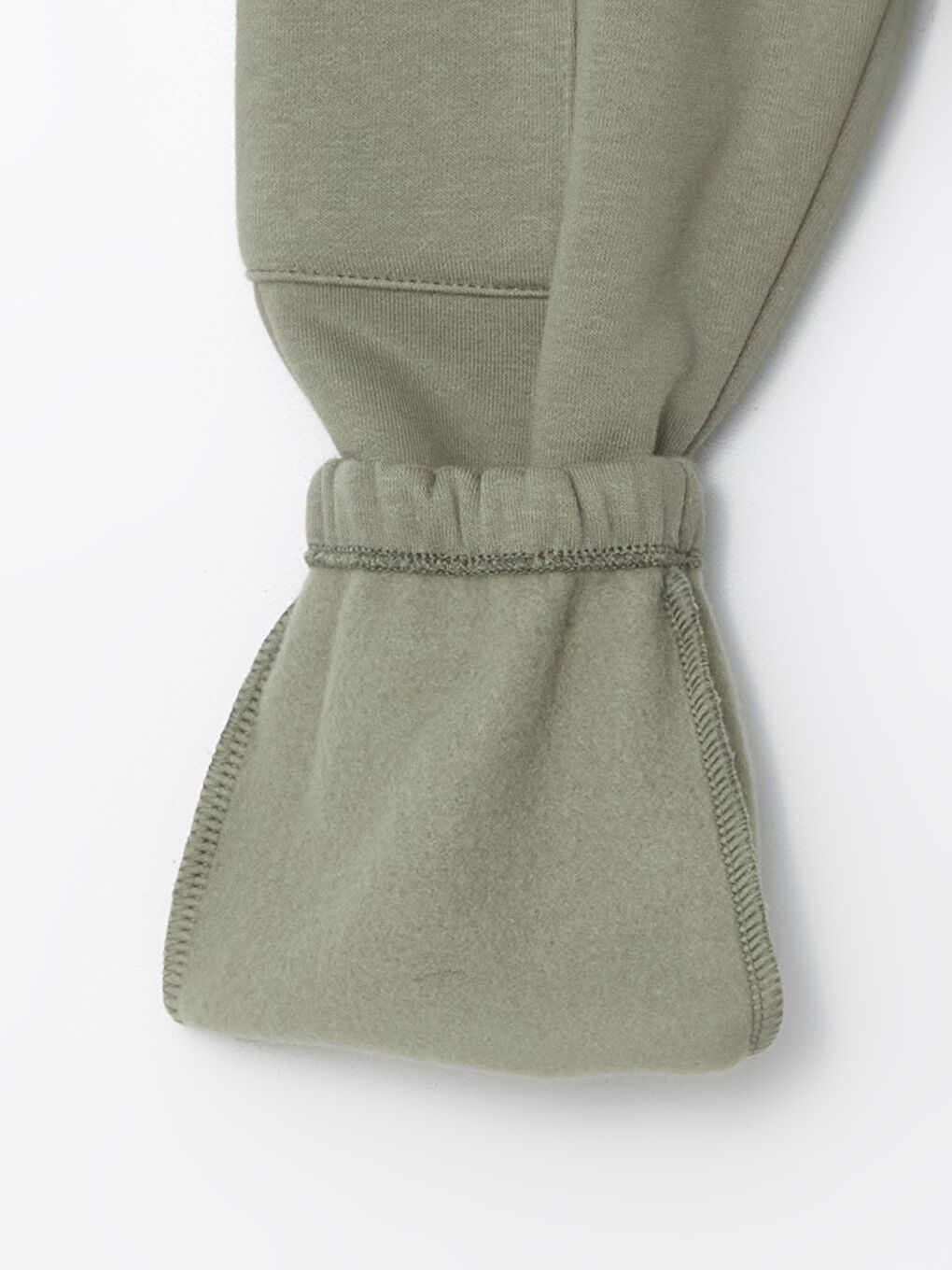 Yeşil Beli Lastikli Erkek Çocuk Kalın Jogger Eşofman Altı-2