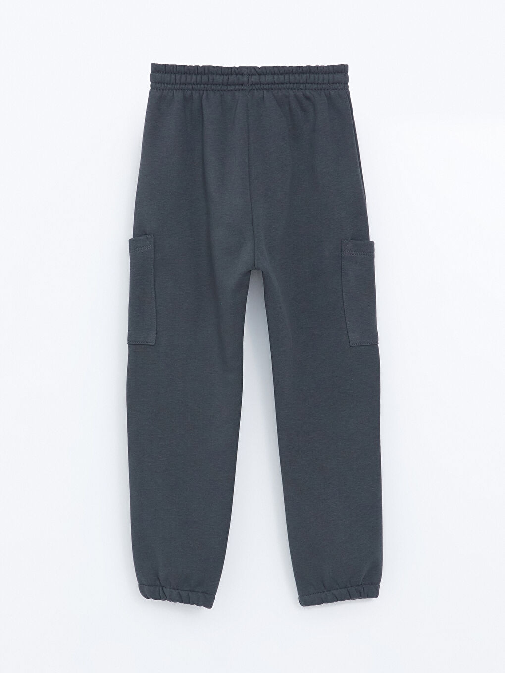 Antrasit Beli Lastikli Erkek Çocuk Kalın Jogger Eşofman Altı-1