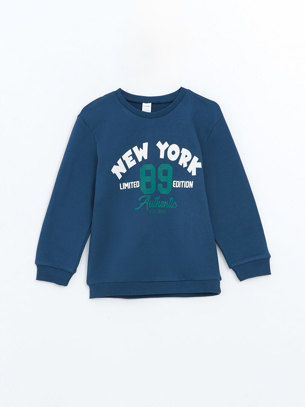 İndigo Bisiklet Yaka Uzun Kollu Çizgili Erkek Bebek Sweatshirt