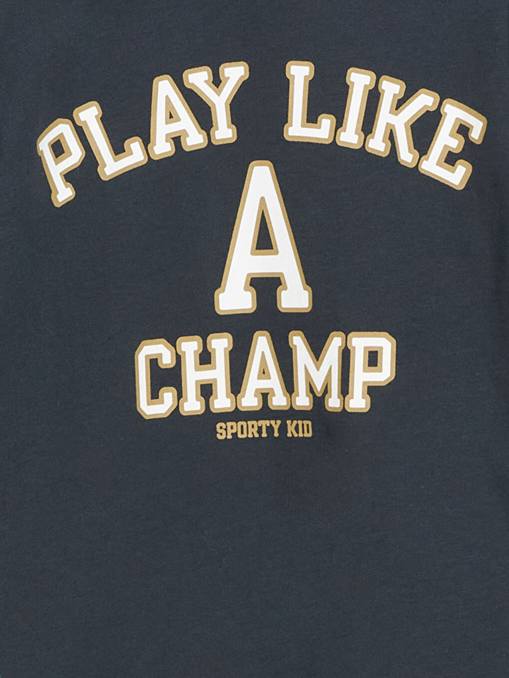 Antrasit Bisiklet Yaka Baskılı Erkek Çocuk Tişört-2