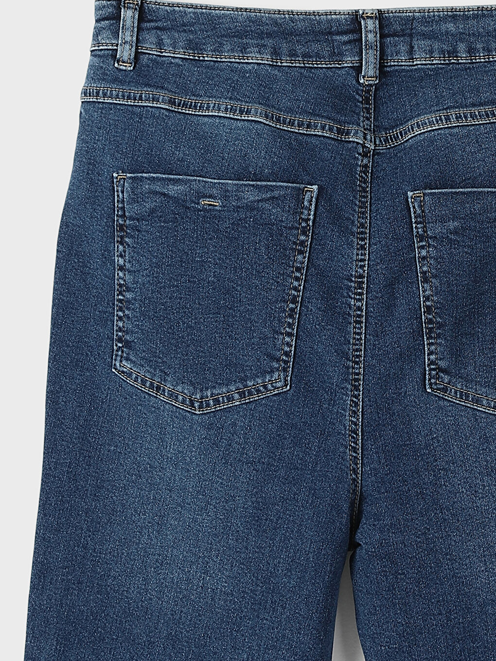 LCW Jeans جينز نسائي بوسط عالي وموديل المريخ واسع -W4HR09Z8-H45