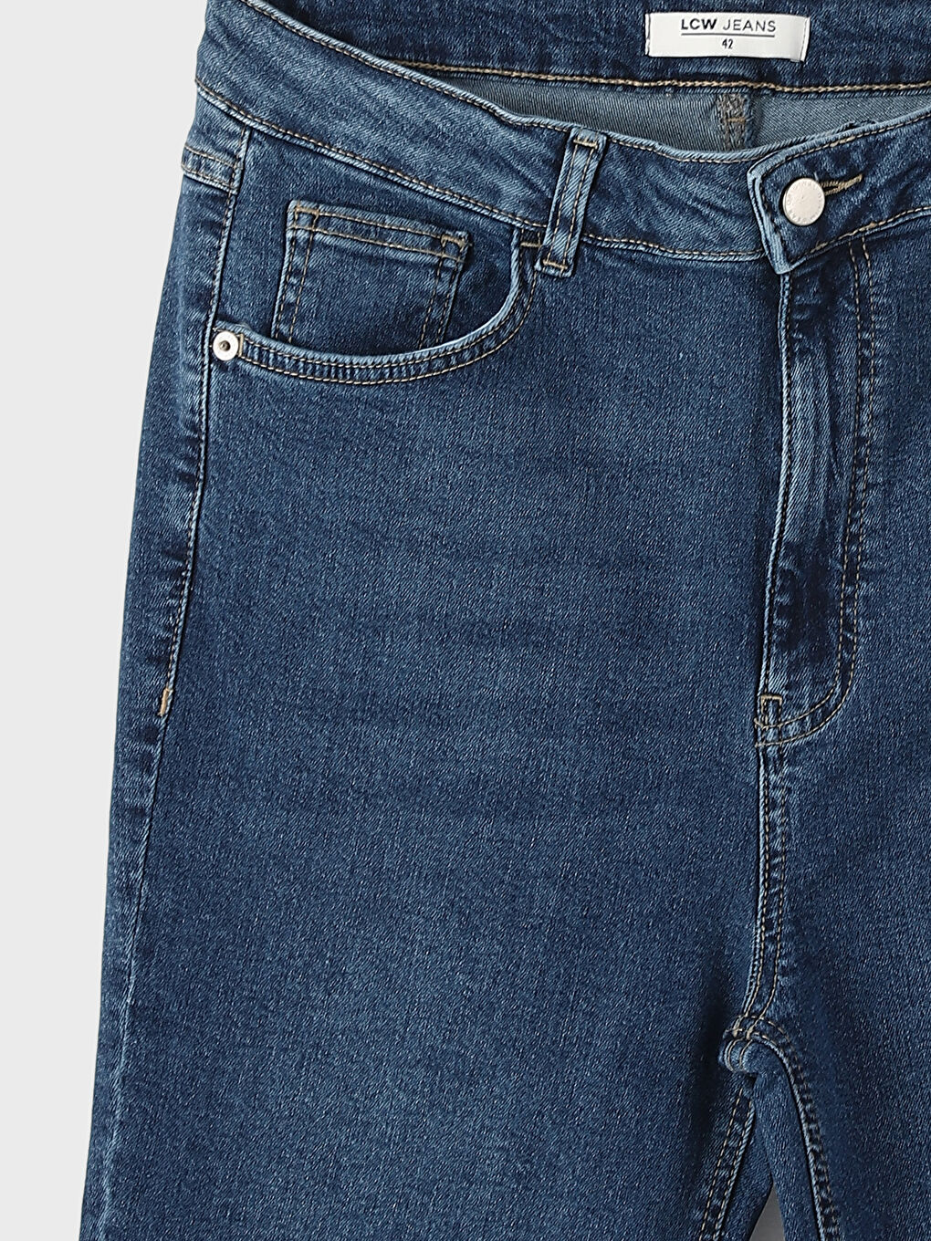 LCW Jeans جينز نسائي بوسط عالي وموديل المريخ واسع -W4HR09Z8-H45