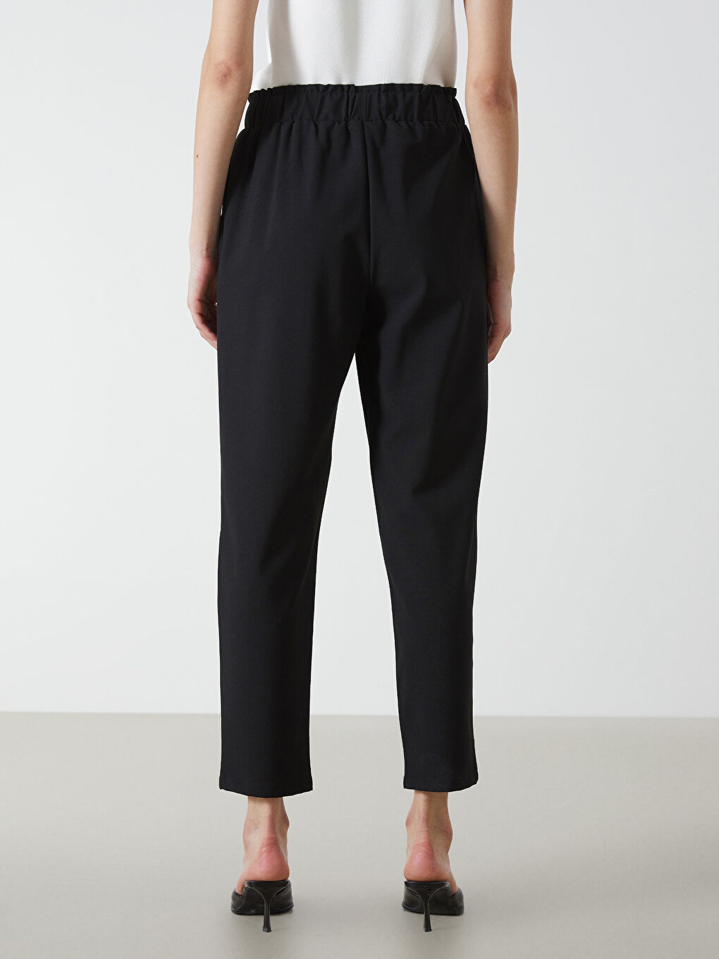 Elasticated Waist Women's Trousers -W4HR12Z8-CVL