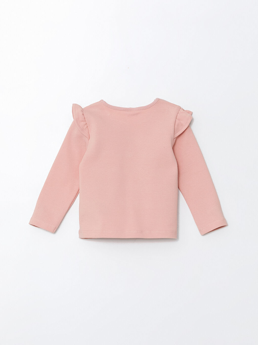 LCW baby Pembe Bisiklet Yaka Uzun Kollu Baskılı Kız Bebek Sweatshirt ve Tayt 2'li - 3