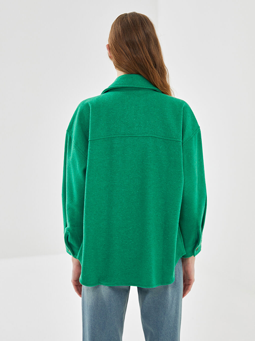 Oversize Twill Women's Shirt Jacket-3