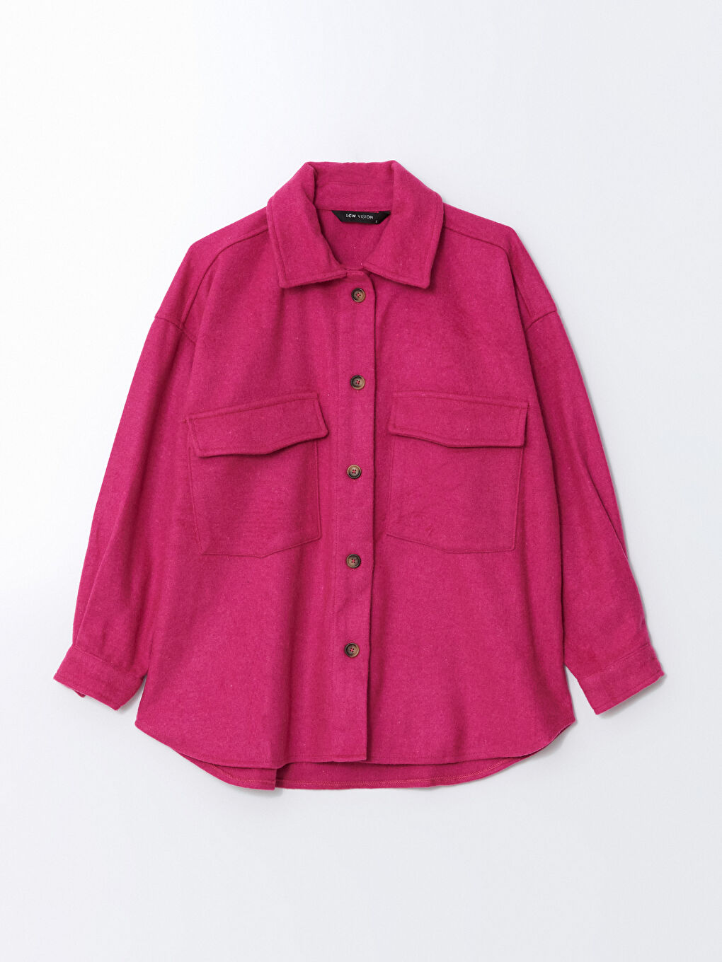 Oversize Twill Women's Shirt Jacket -W4HR71Z8-HUB