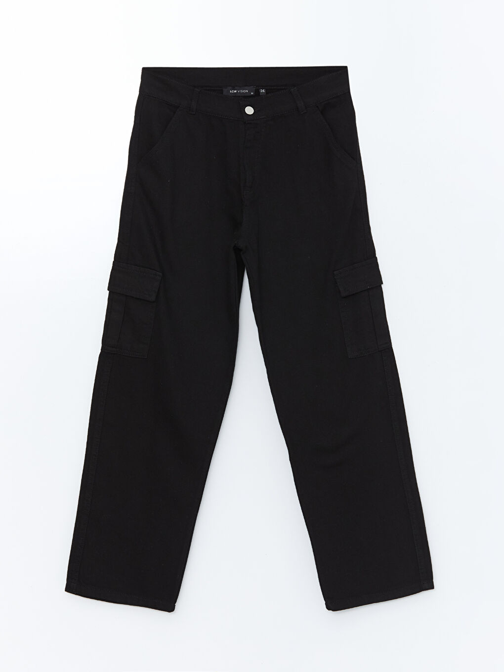 Relaxed Fit Plain Wide Leg Women's Cargo Trousers -W4HR82Z8-CVL