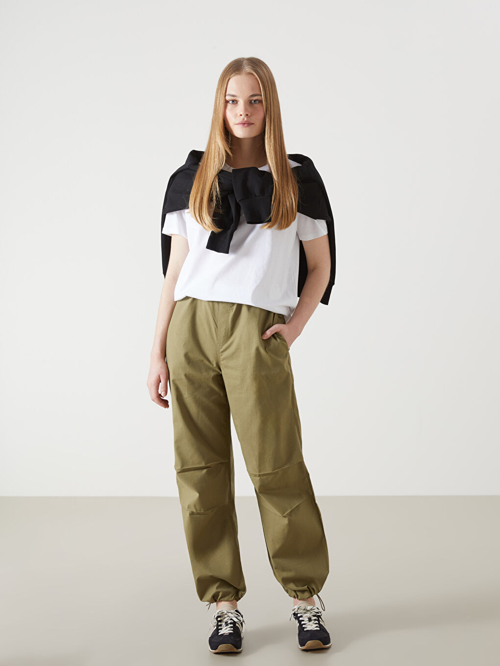 Elastic Waist Women's Jogger Trousers -W4HS11Z8-JNN