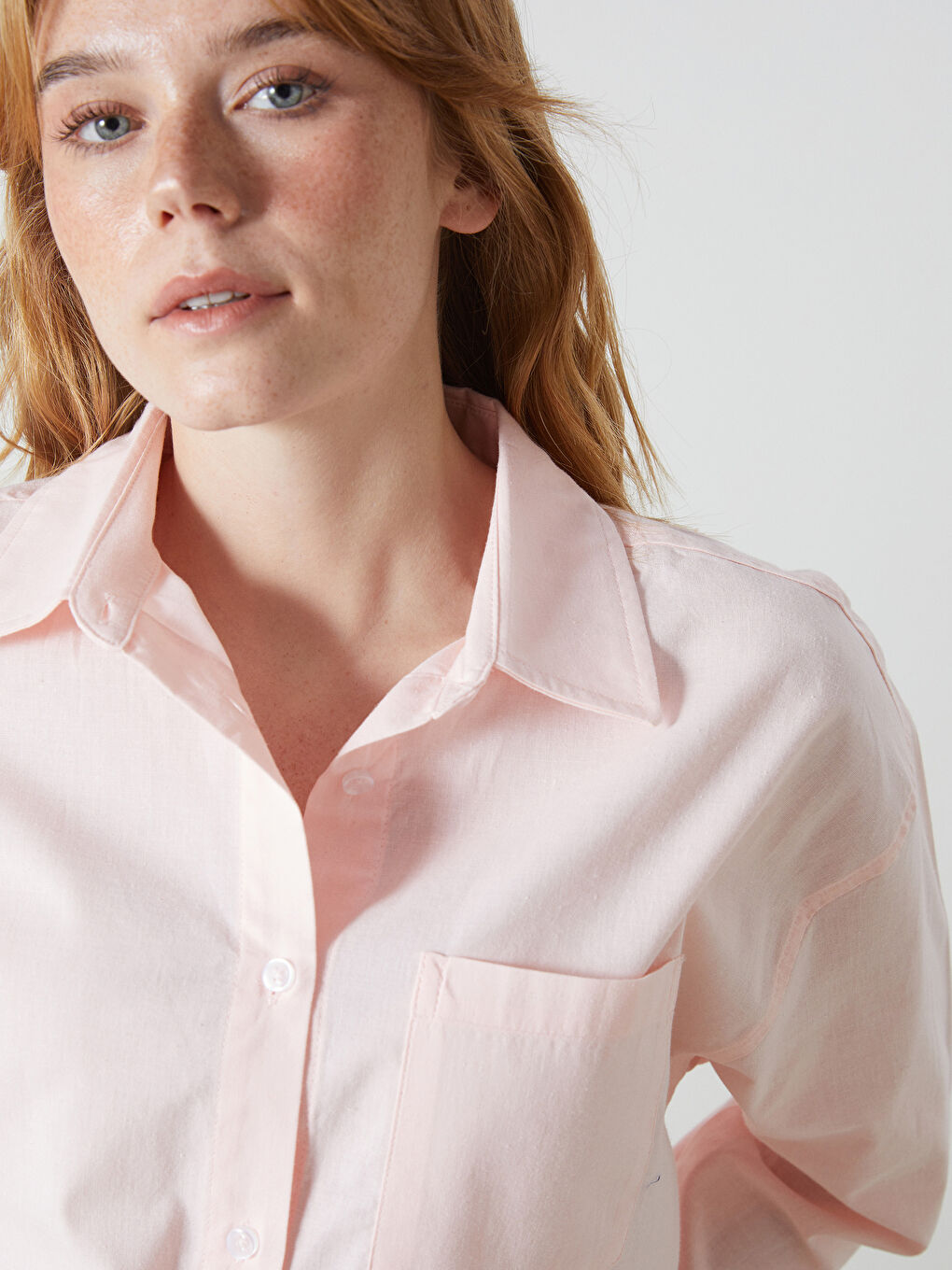 Oversize Poplin Women's Shirt-2