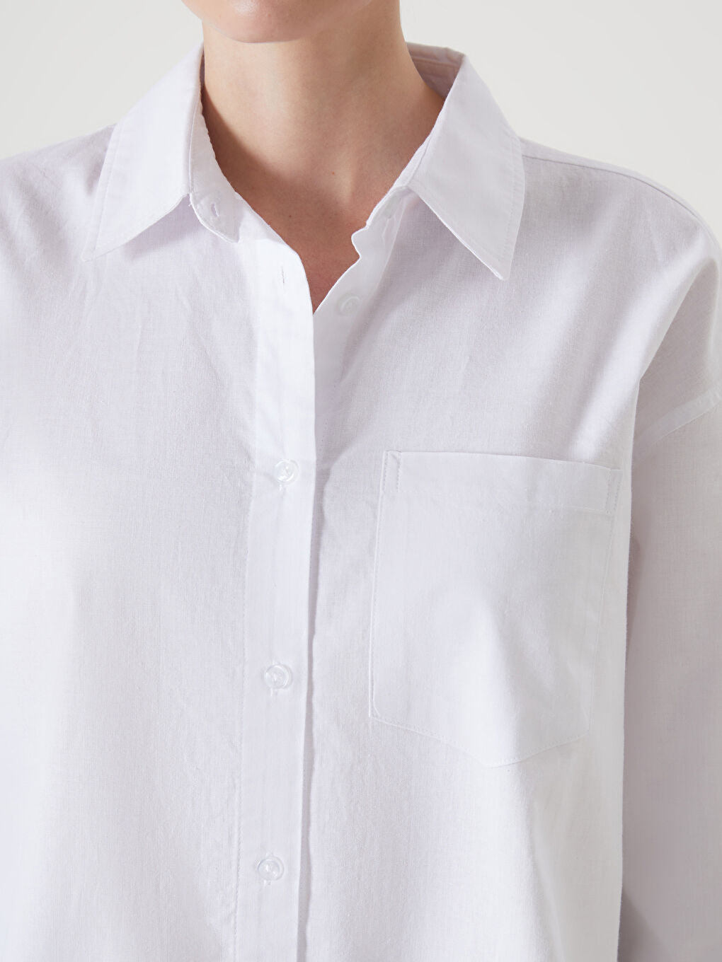 Oversize Poplin Women's Shirt-2