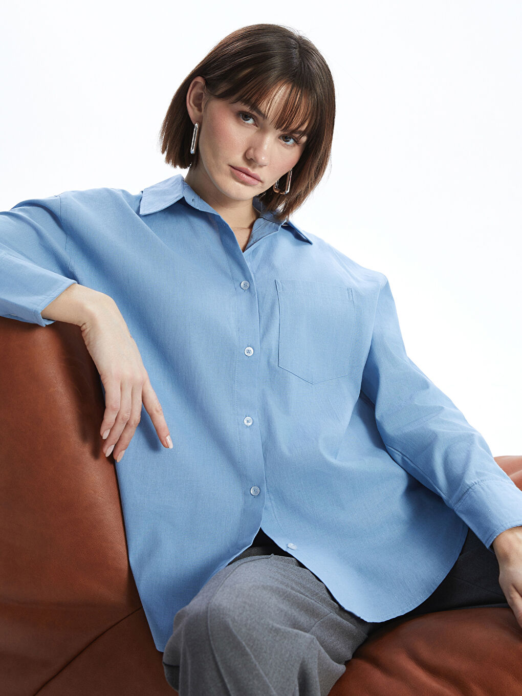 Oversize Poplin Women's Shirt
