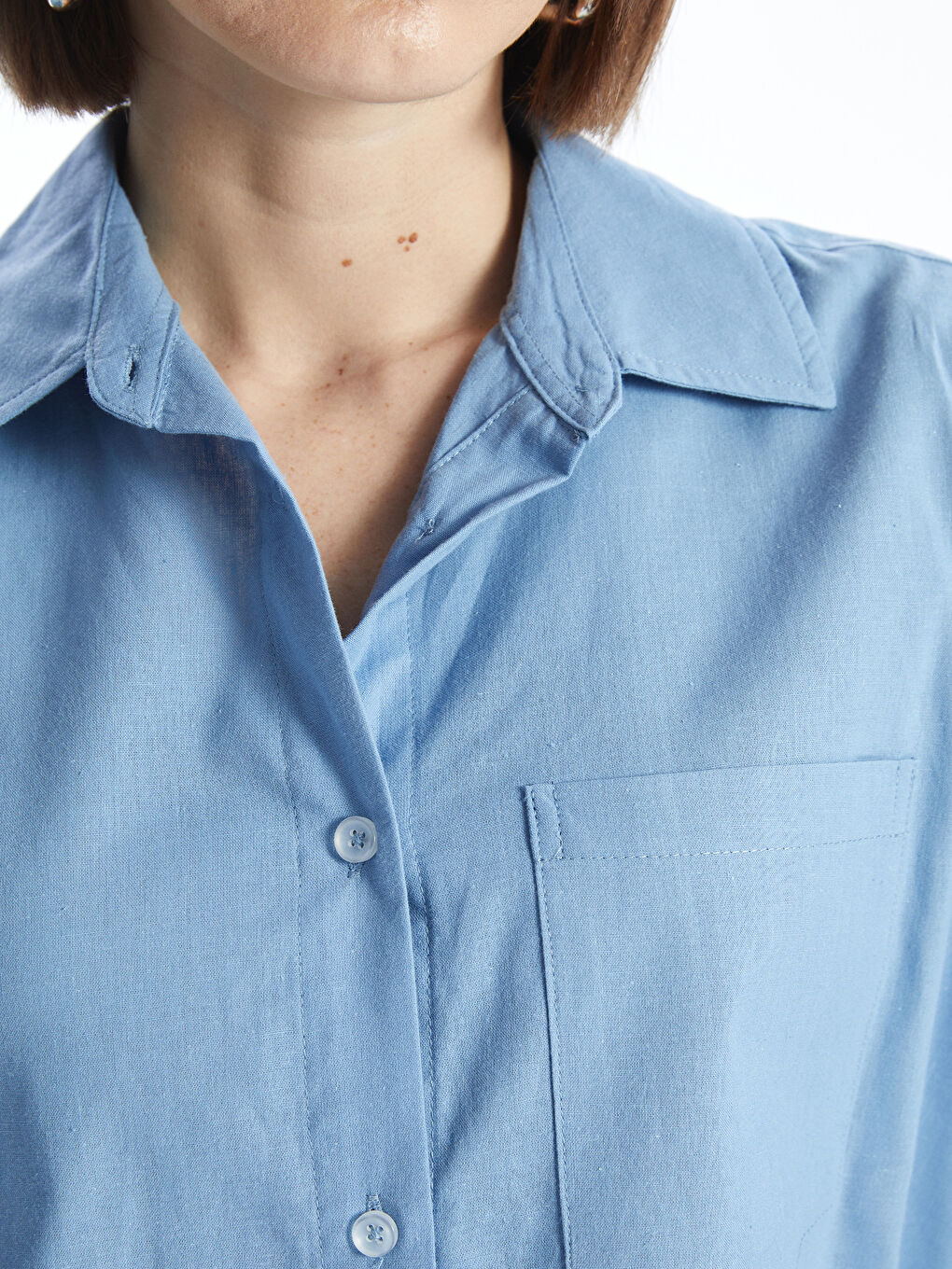 Oversize Poplin Women's Shirt-2