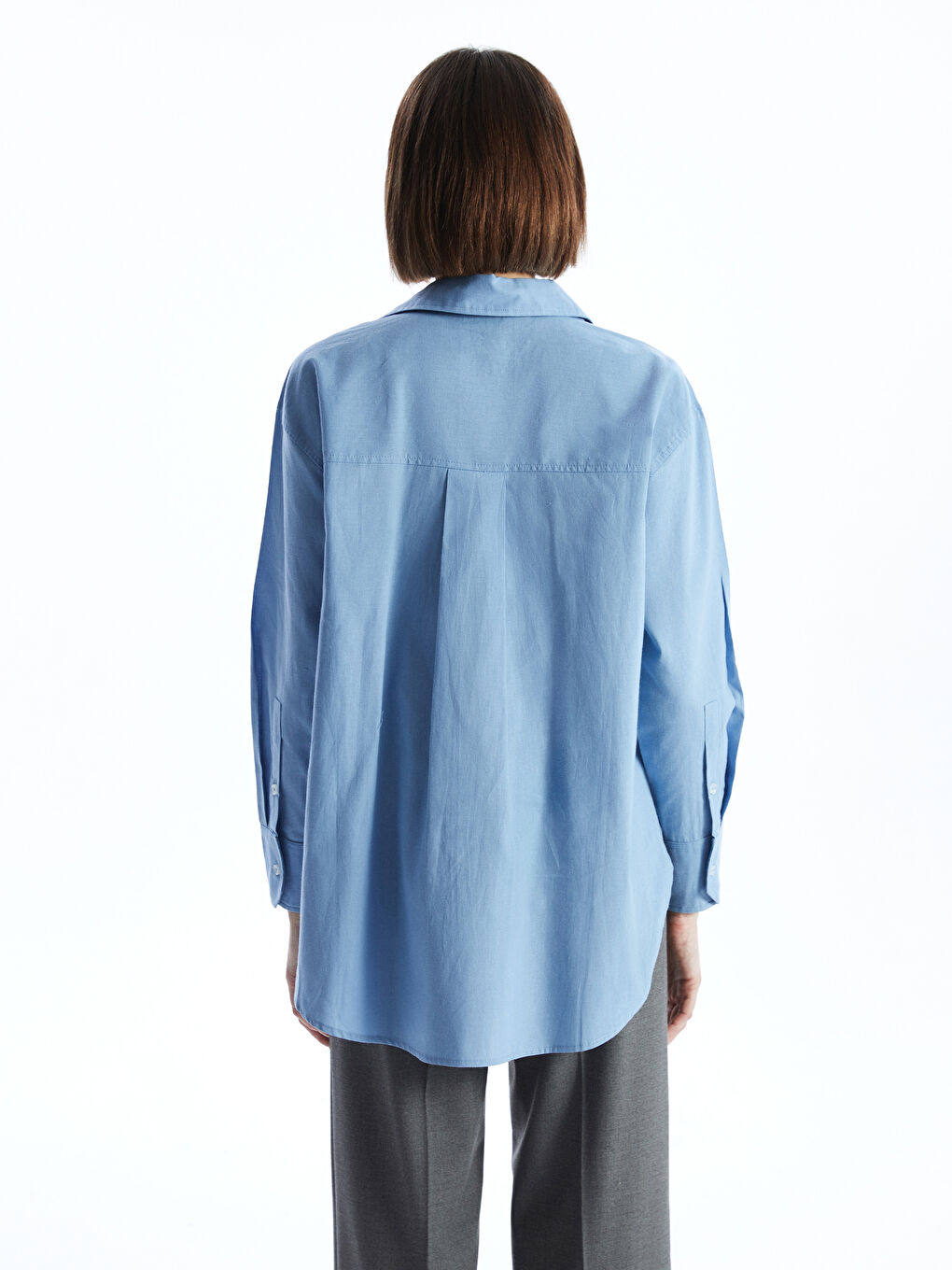 Oversize Poplin Women's Shirt-3