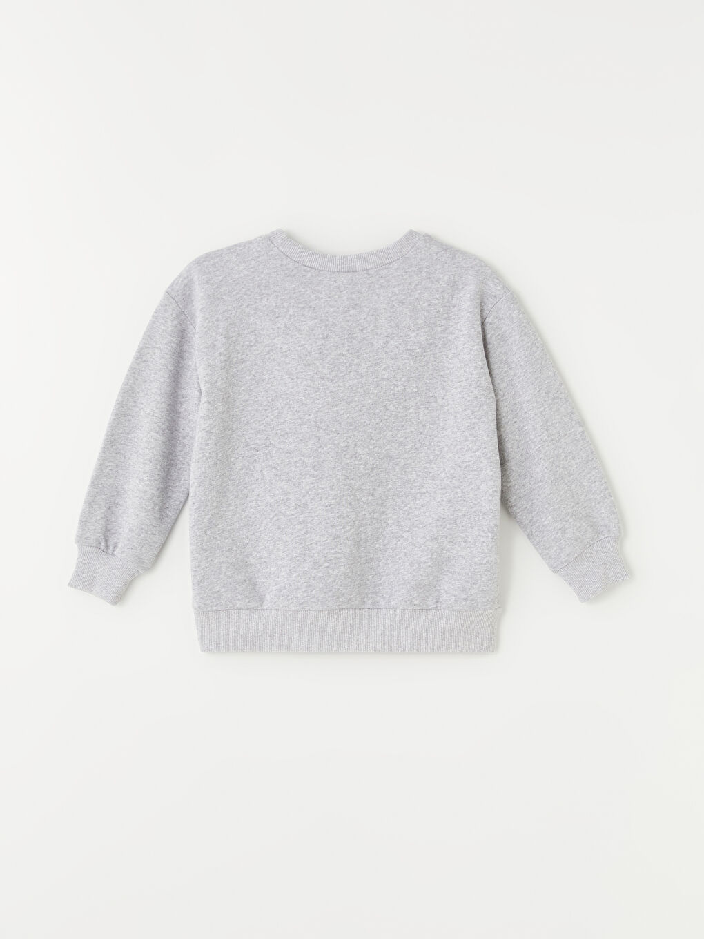 LCW ECO Grey Mel - Lacivert Bisiklet Yaka Baskılı Uzun Kollu Kız Çocuk Sweatshirt - 2