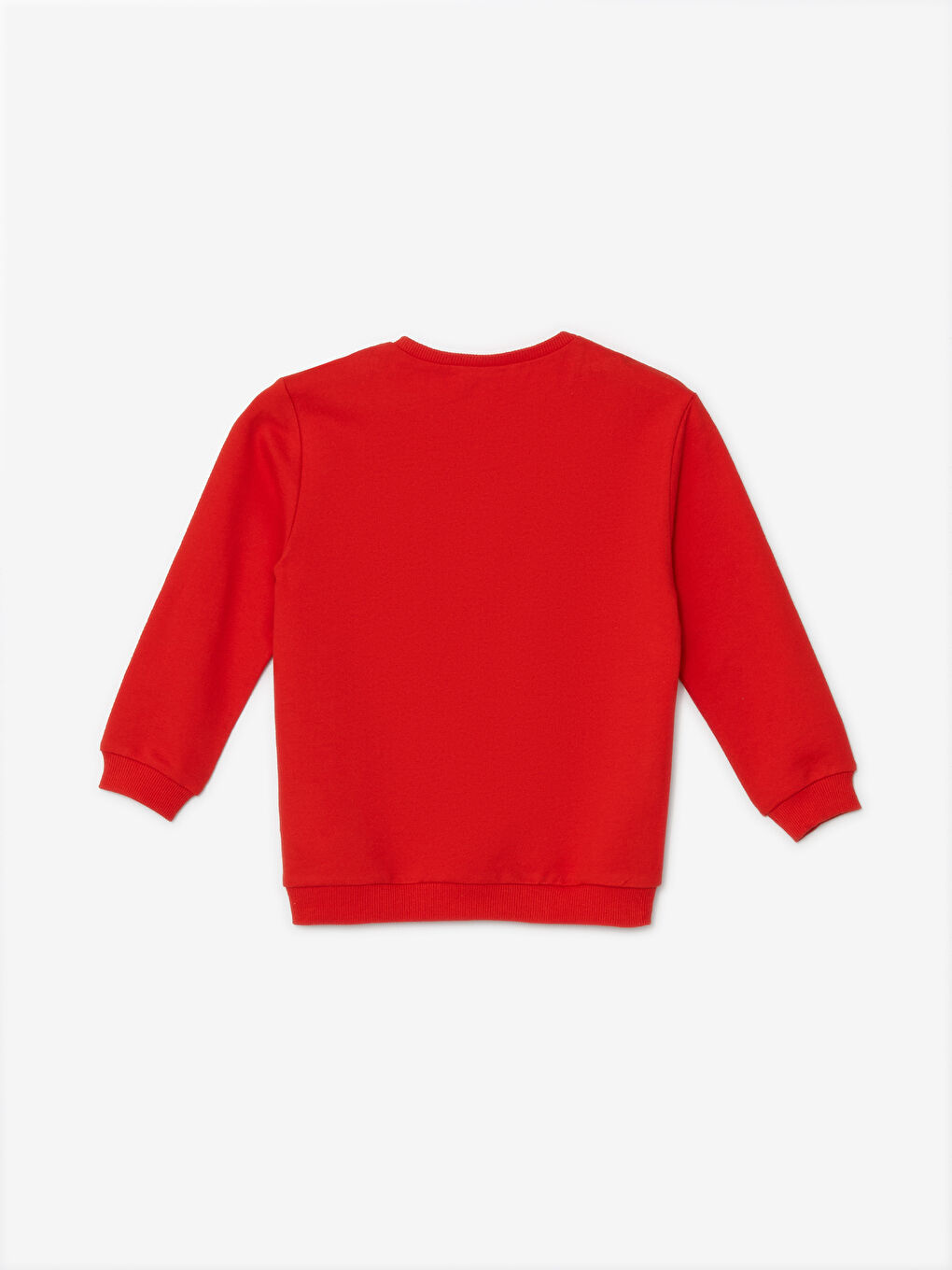 LCW Kids Canlı Kırmızı Bisiklet Yaka Uzun Kollu Baskılı Erkek Bebek Sweatshirt - 1