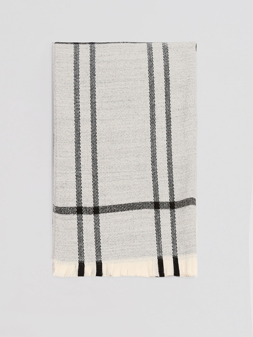 سكارف كاروهات للسيدات بشرابات-1