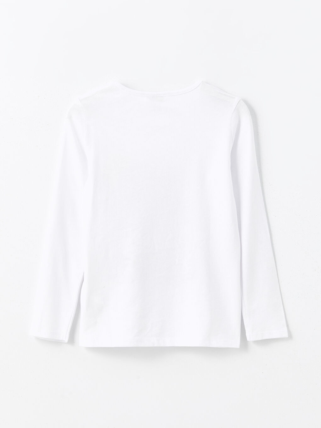 تيشيرت كم طويل مطبوع بياقة دائرية للبنات-1